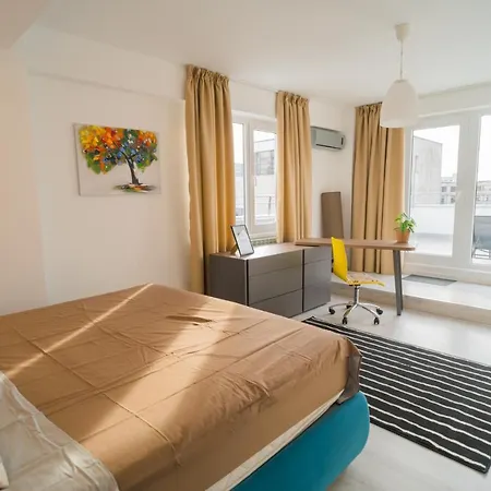 Apartman Penthouse With Huge Rooftop Terrace & View Bukarest